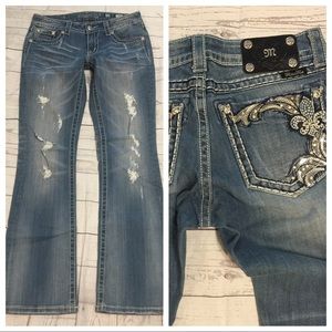 Miss me jeans 28 sequined boot